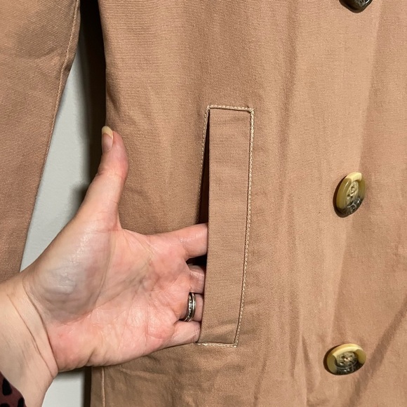 Sundance Cotton Double Breasted Classic Trench Coat Size XS Retro - Picture 6 of 11